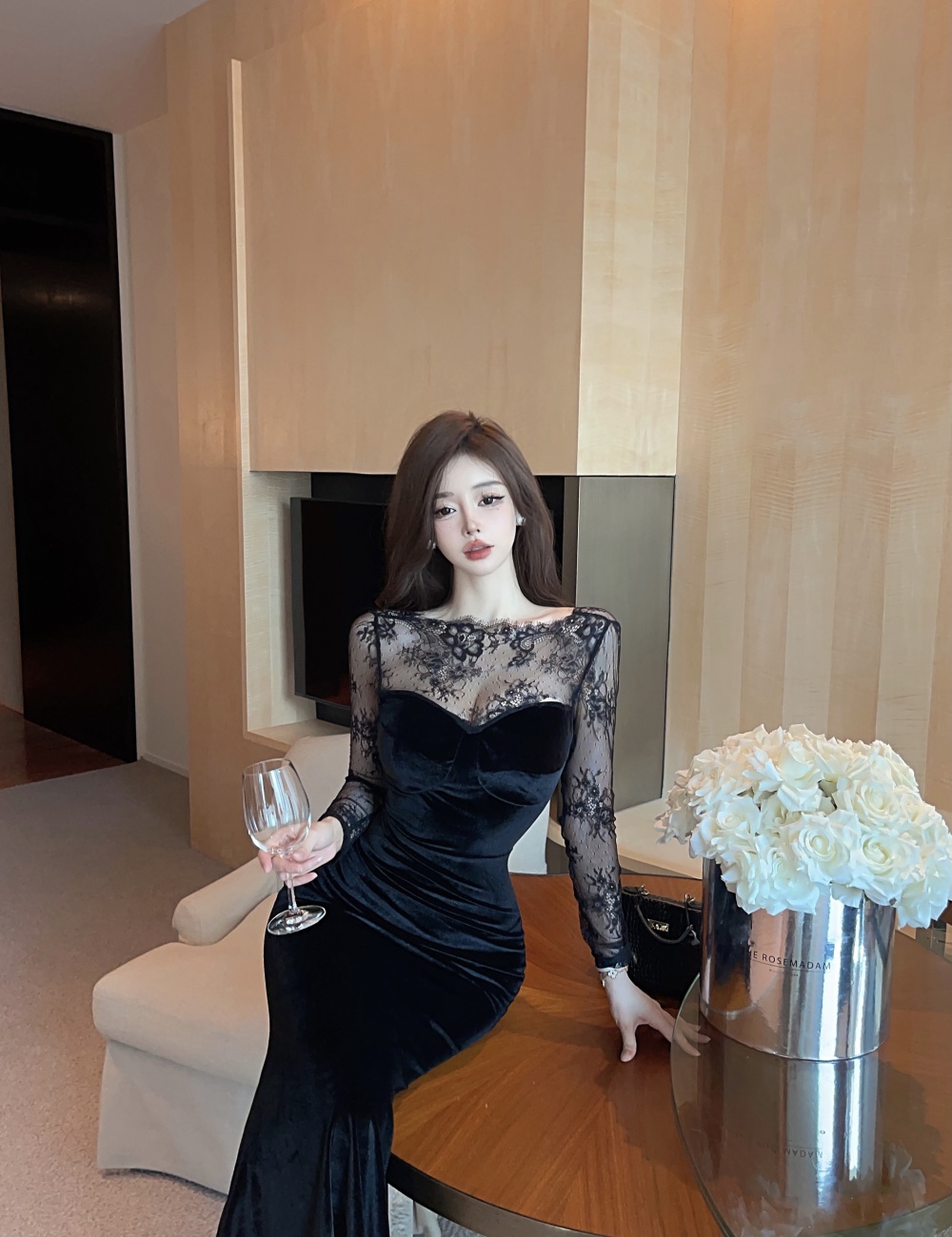 Temperament slim formal dress sexy dress