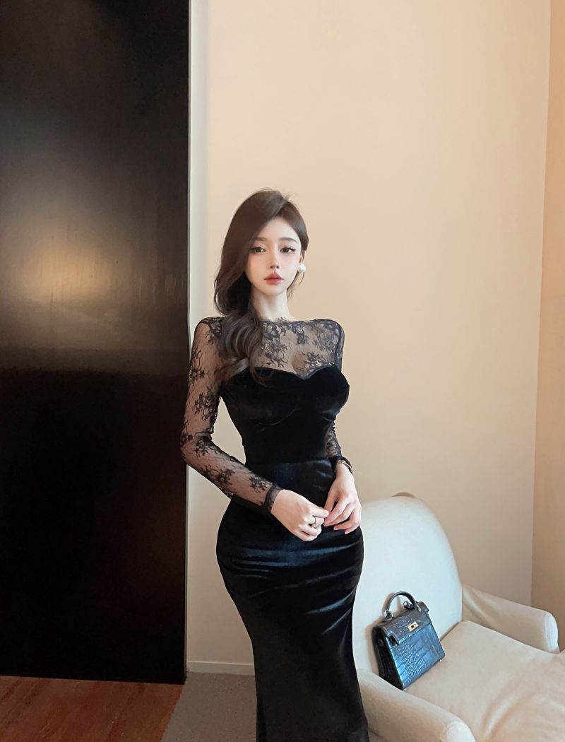 Temperament slim formal dress sexy dress