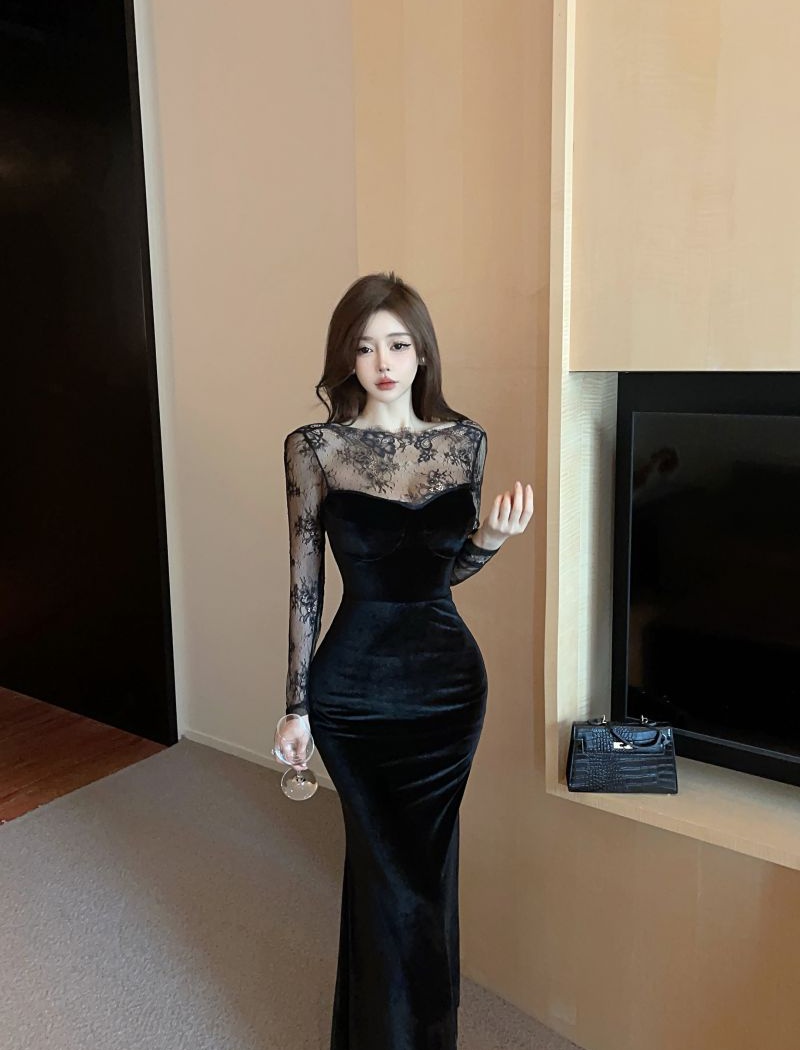 Temperament slim formal dress sexy dress