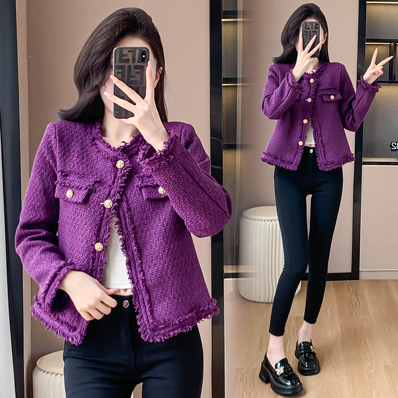 Spring and autumn chanelstyle jacket ladies tops