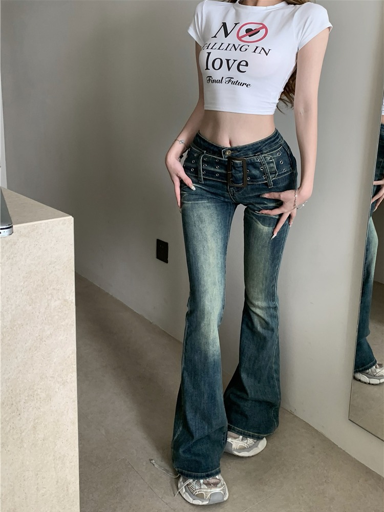 Spicegirl American style jeans retro flare pants