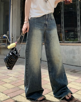 Straight jeans Korean style wide leg pants for women