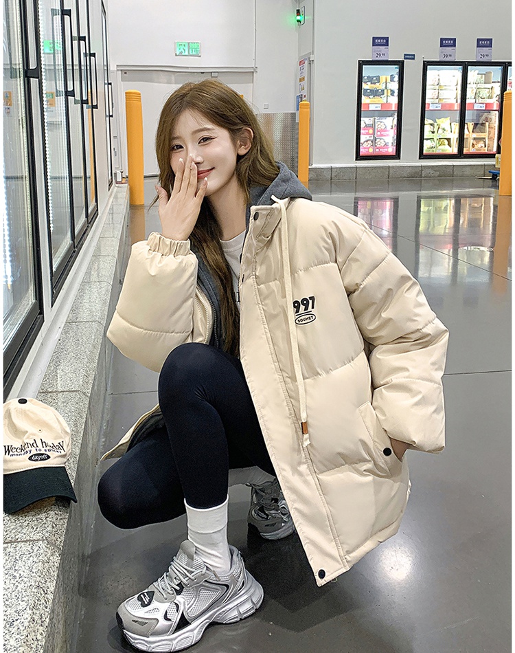 Student cotton coat Pseudo-two bread clothing for women