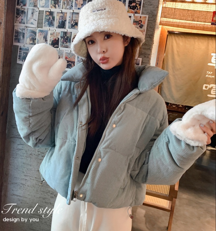 Small fellow corduroy winter bread clothing thick short cotton coat