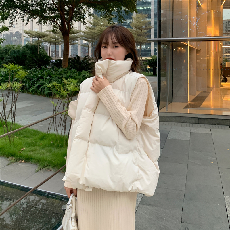 Korean style niche waistcoat down cotton coat for women