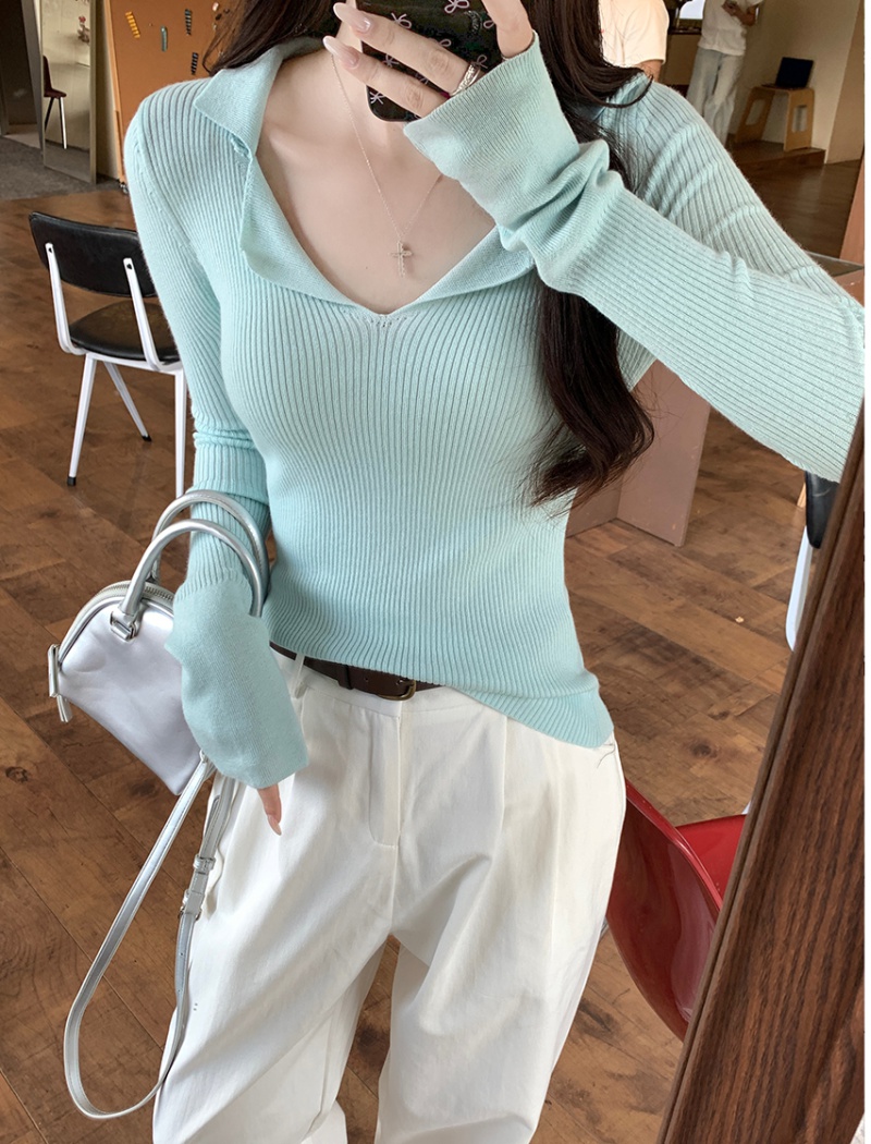 Autumn tops long sleeve bottoming shirt for women