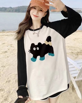 Printing long sleeve T-shirt for women