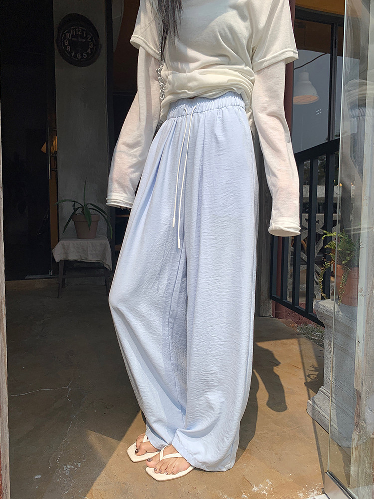 Quality Casual pants high waist wide leg pants