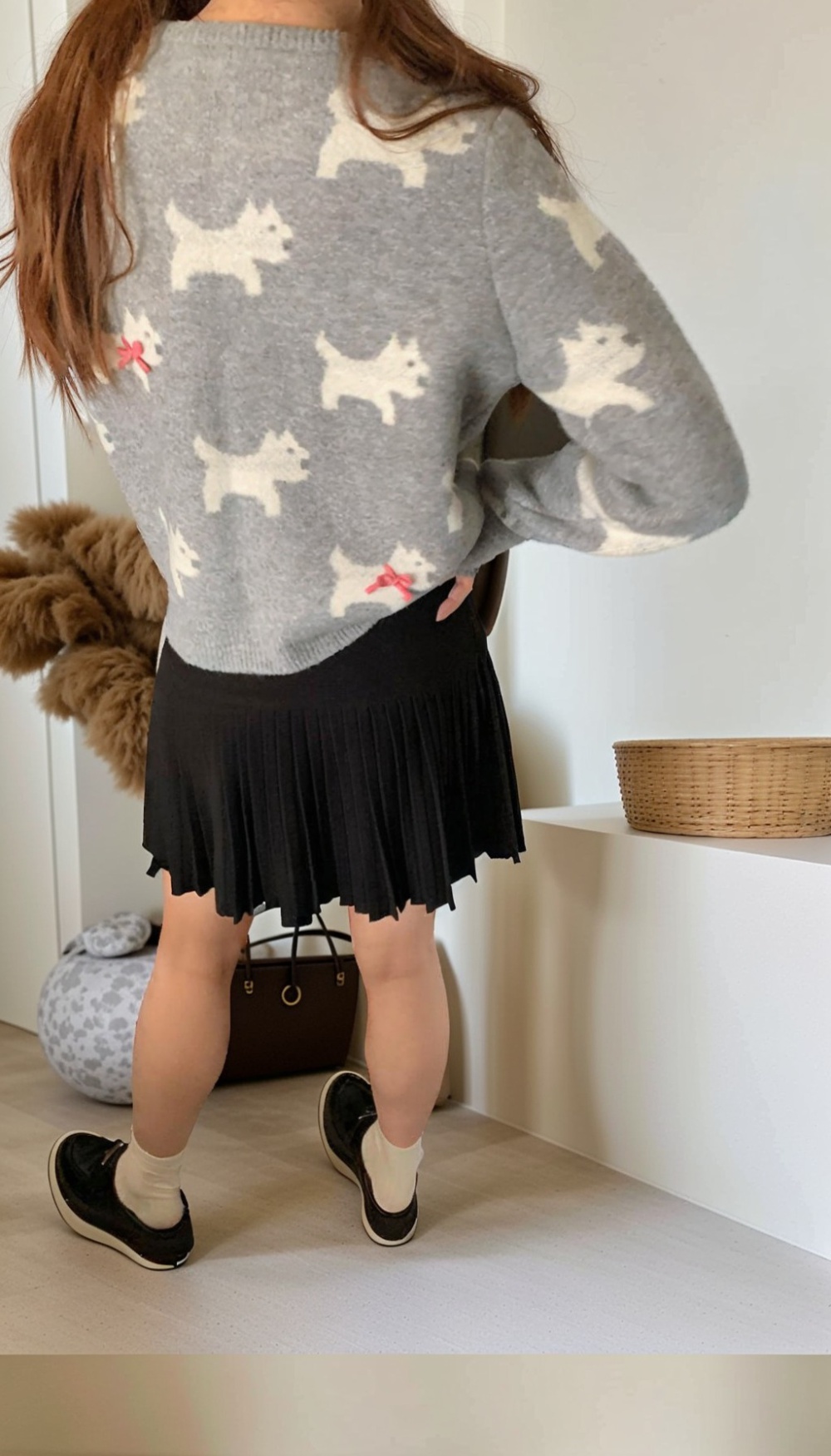 Spring and autumn sweater round neck coat for women