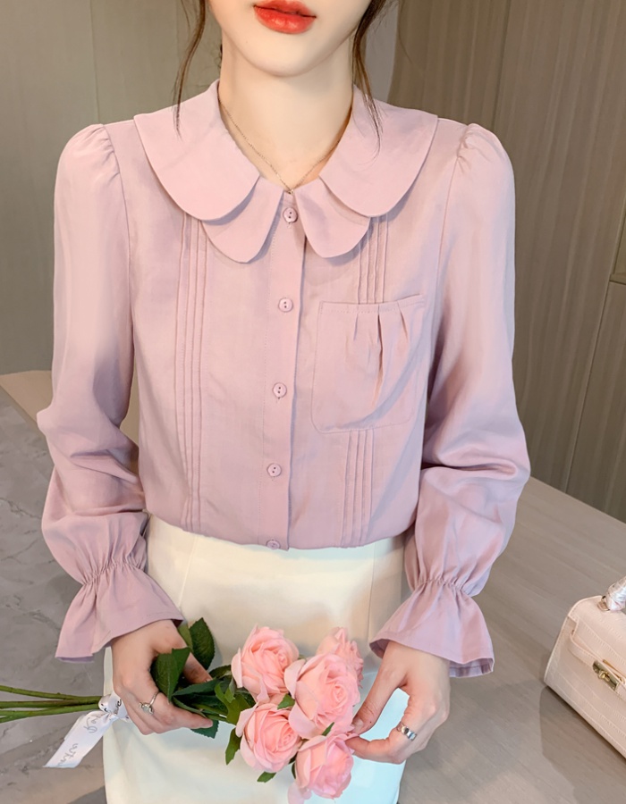 Temperament loose sweet autumn and winter shirt for women