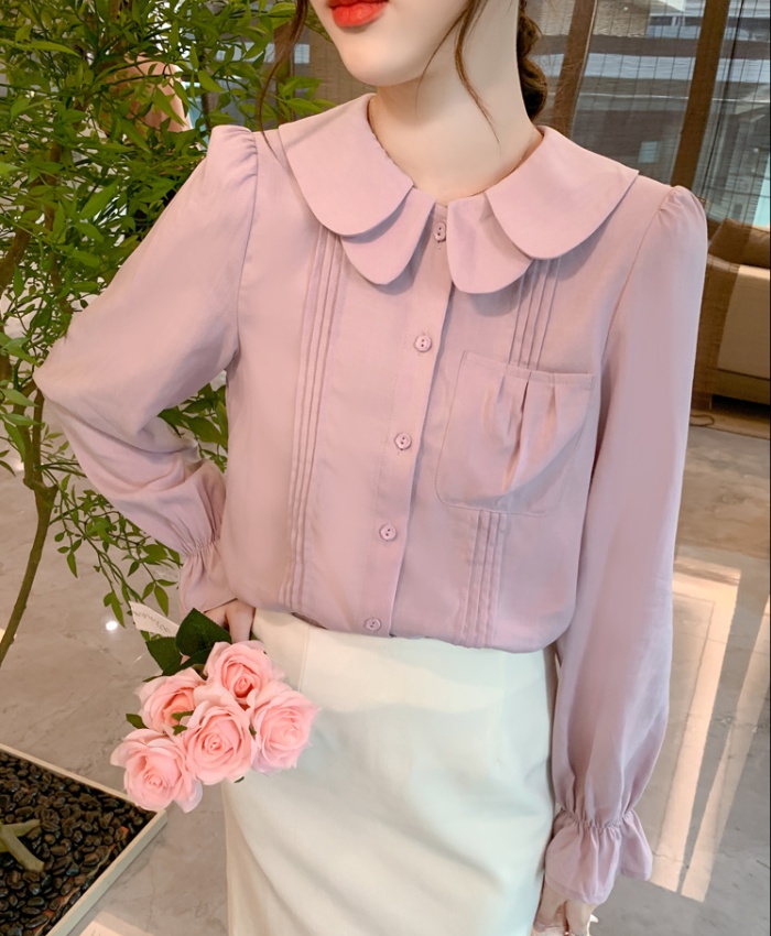 Temperament loose sweet autumn and winter shirt for women