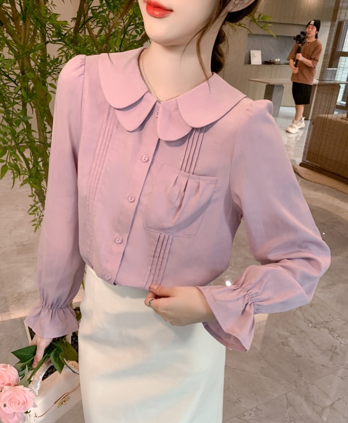 Temperament loose sweet autumn and winter shirt for women