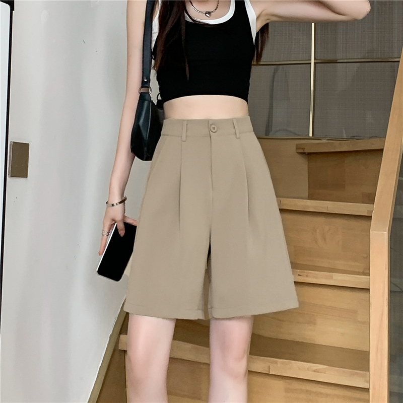 Summer slim shorts Casual wide leg business suit for women