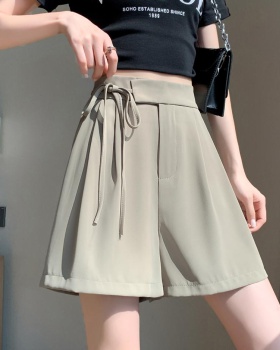 Slim Casual suit pants high waist summer wide leg pants