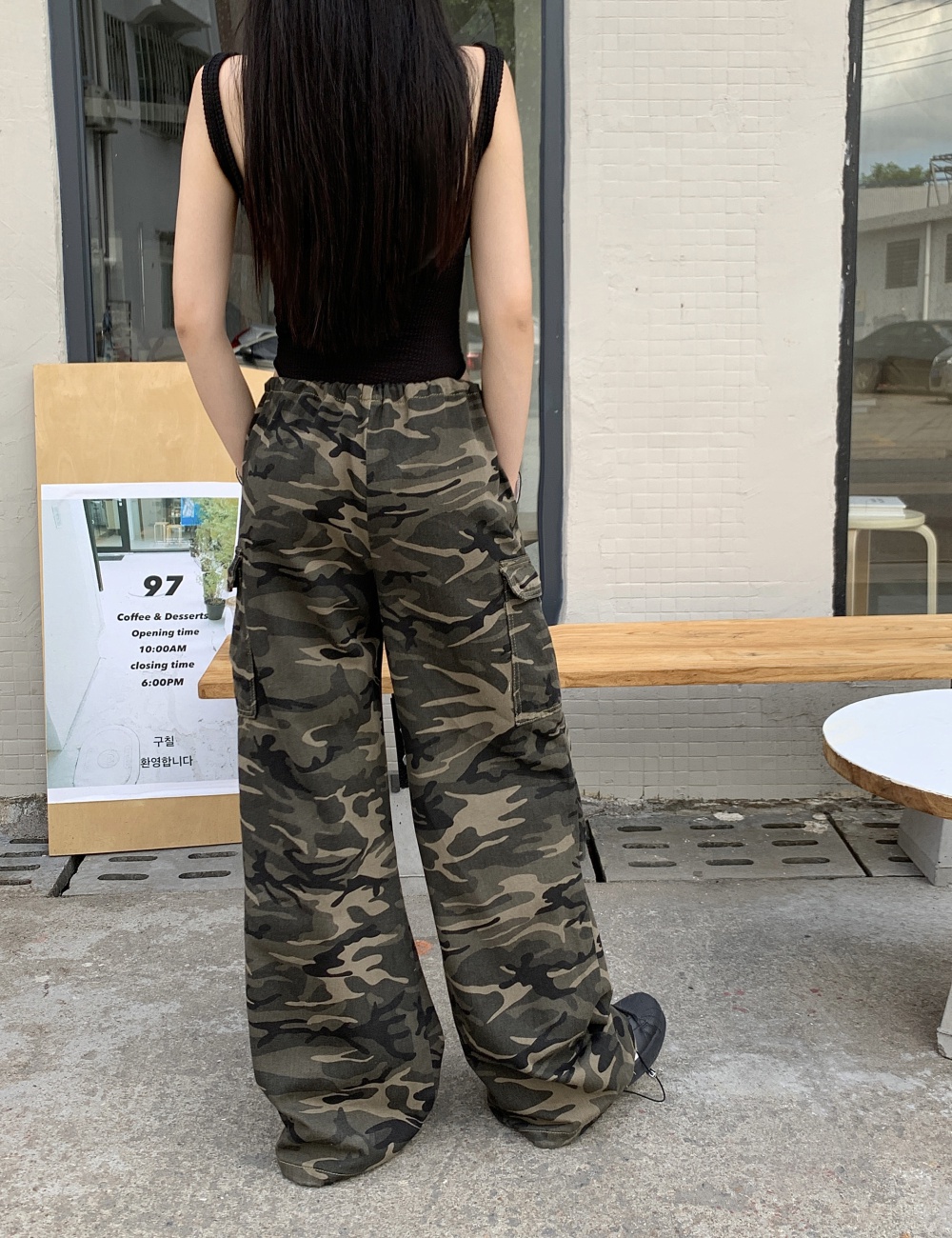 American style work pants wide leg pants for women