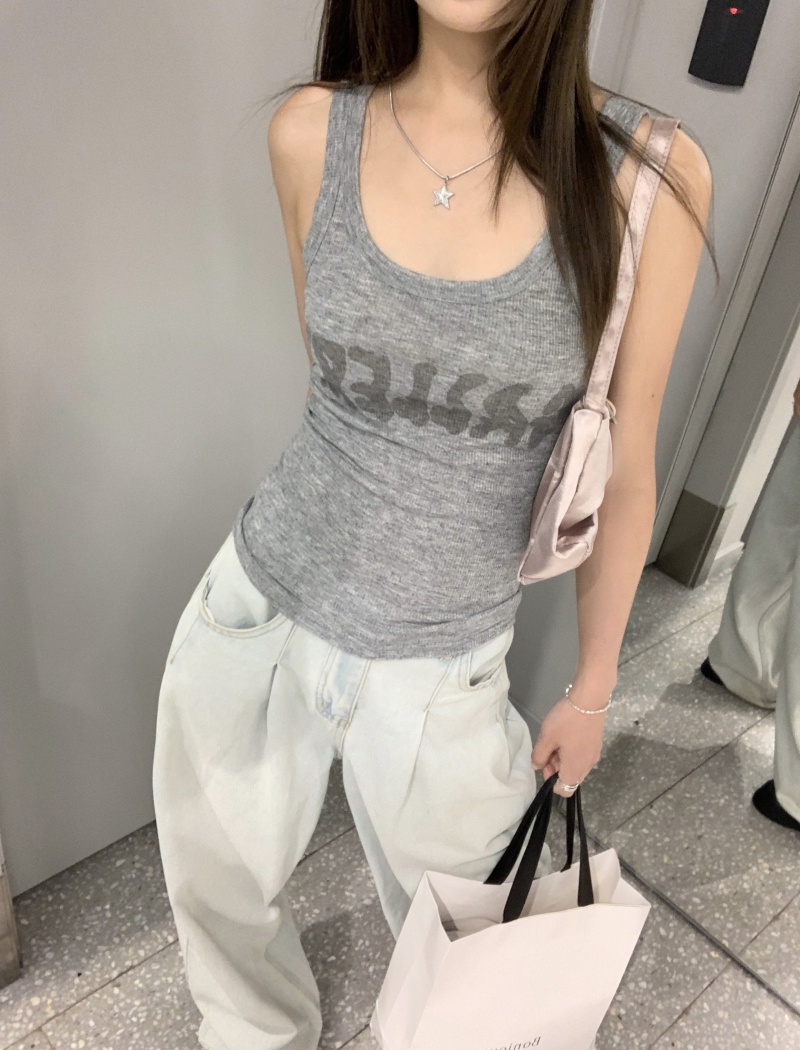 Slim summer tops sleeveless vest