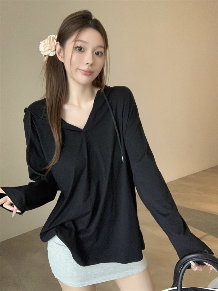 Thin Casual tops autumn sunscreen T-shirt for women