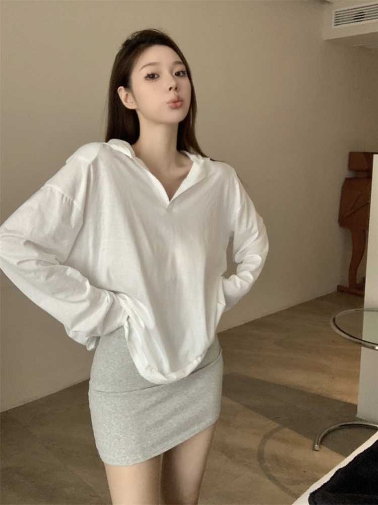 Thin Casual tops autumn sunscreen T-shirt for women