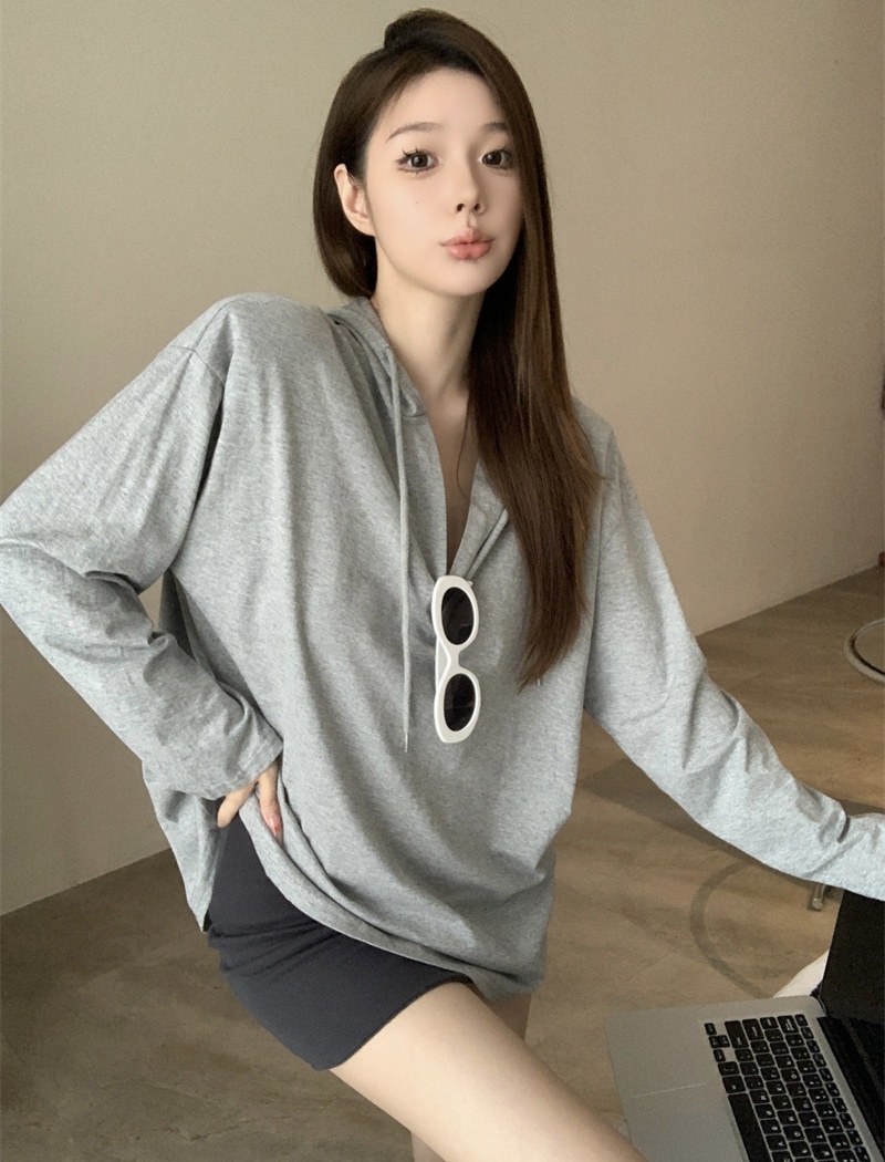 Thin Casual tops autumn sunscreen T-shirt for women