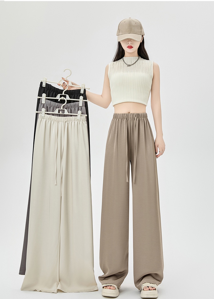 Spring and summer drape long pants straight pants for women