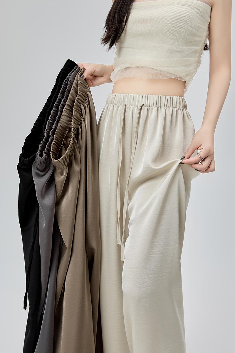 Spring and summer drape long pants straight pants for women