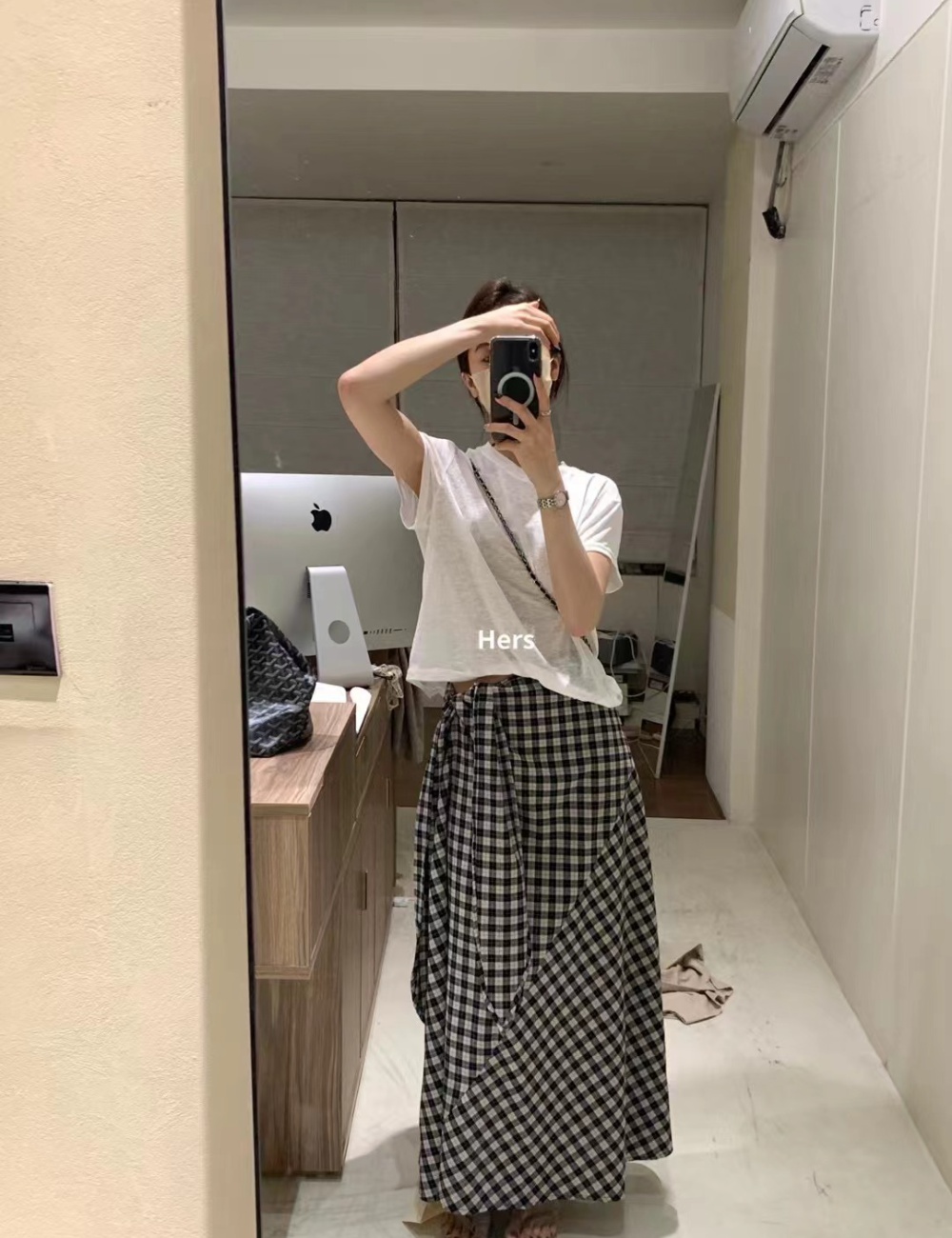 Travel pleated slim unique summer retro skirt