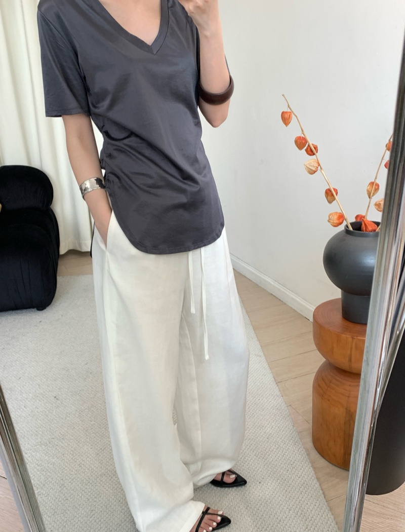 Straight all-match long pants loose wide leg pants