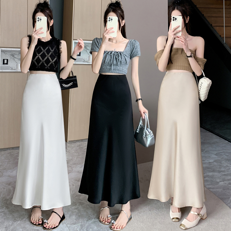 Mermaid A-line long skirt temperament skirt for women