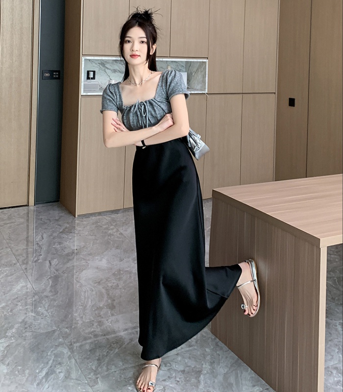 Mermaid A-line long skirt temperament skirt for women