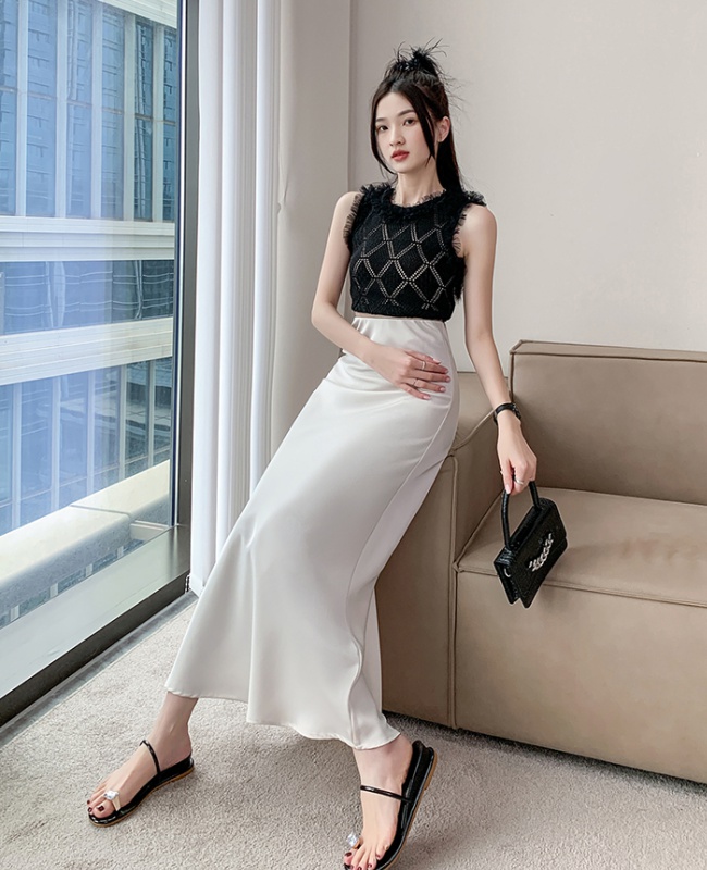 Mermaid A-line long skirt temperament skirt for women