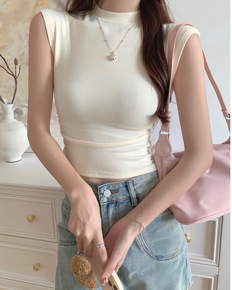 Short summer T-shirt spicegirl sleeveless tops for women