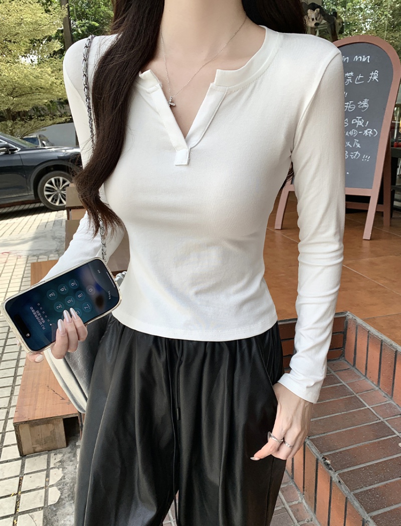 Slim bottoming shirt all-match tops for women