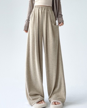 Loose lazy casual pants high waist drape wide leg pants