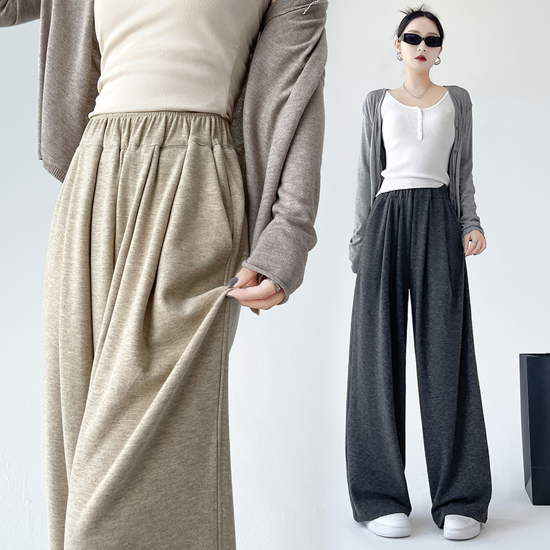 Loose lazy casual pants high waist drape wide leg pants