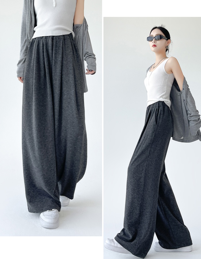 Loose lazy casual pants high waist drape wide leg pants