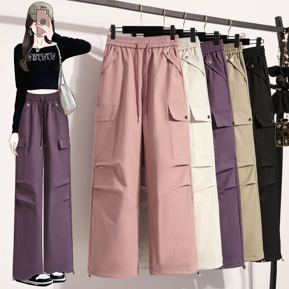 High waist spicegirl autumn straight pants work pants for women