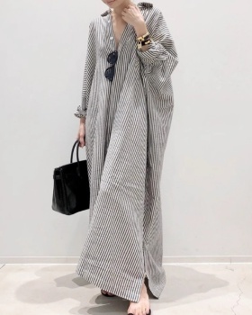 Cotton linen autumn dress commuting loose cardigan for women