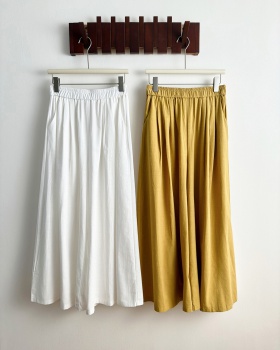 Pure long Western style skirt natural Casual culottes