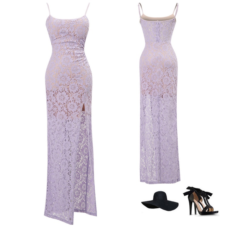 Summer lace slim dress fashion sling ladies formal dress