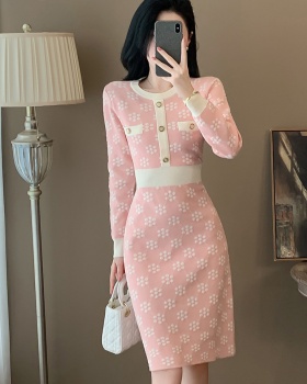 Autumn sweater dress knitted dress for women