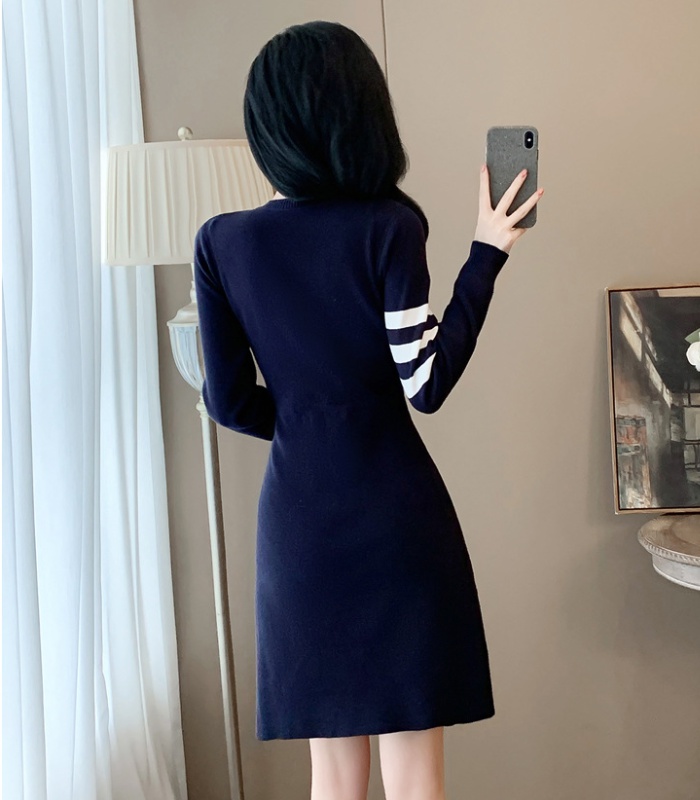 Slim autumn dress A-line temperament sweater dress