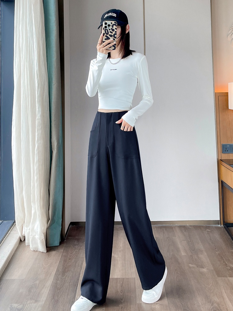 Slim autumn pants mopping drape casual pants for women