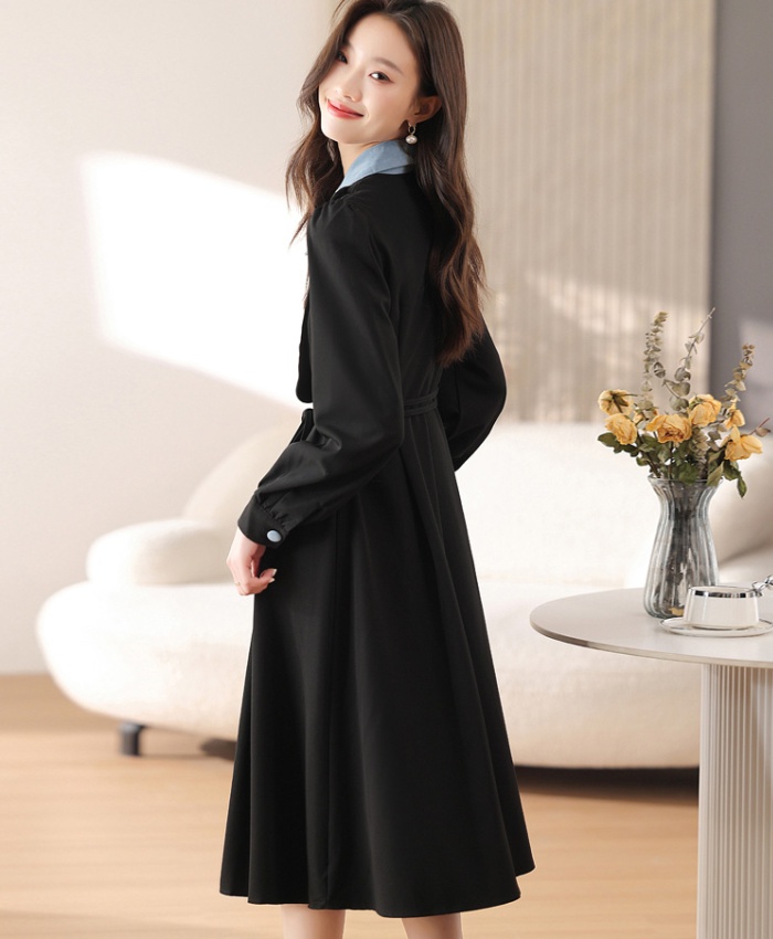 Pseudo-two spring autumn winter dress for women