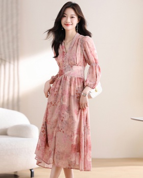 Tender Casual slim floral elegant dress for women