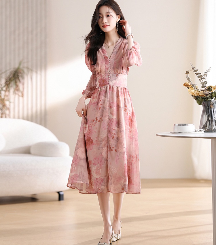 Tender Casual slim floral elegant dress for women