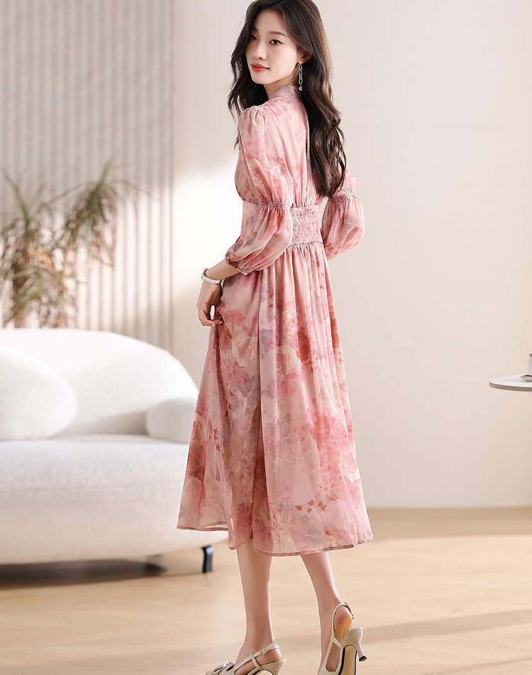 Tender Casual slim floral elegant dress for women