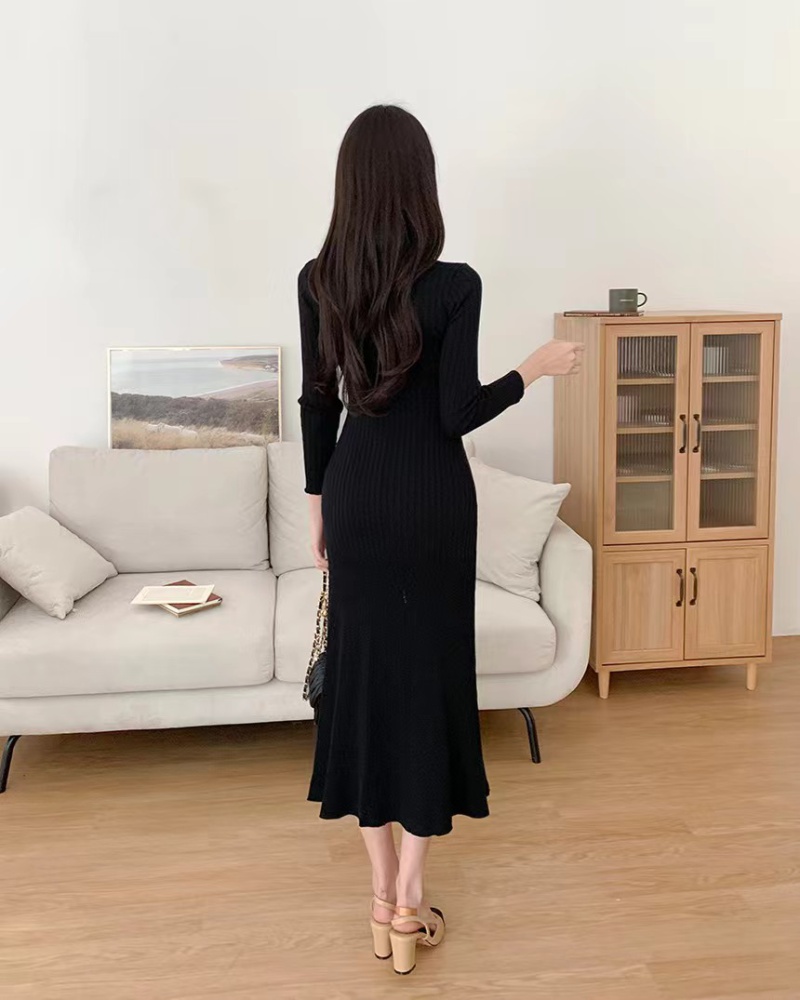 Knitted mermaid dress long sweater dress