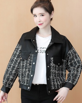 PU short tops small fellow autumn and winter coat