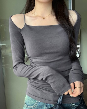 Bottoming sling spring and autumn chouzhe slim T-shirt