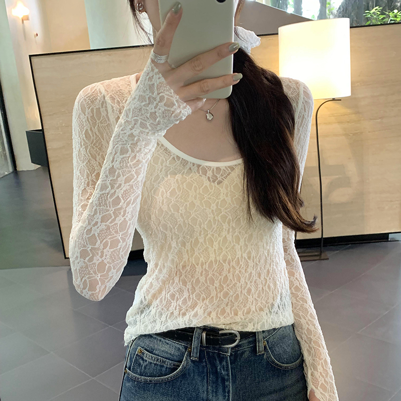 Korean style small T-shirt thin tops for women